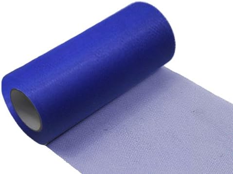 Full Roll of Tulle ribbon 6" wide 25 yards long tutu wedding craft netting (Royal Blue)