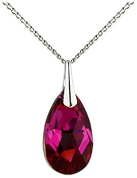 Schmuckbox ✔20 Farben Anhänger mit Swarovski Kristallen 6106 m3crystal Stein von Swarovski Schmuck Damen Halskette...