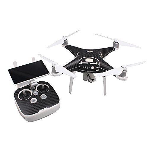kingwon Karbonfaser Aufkleber wasserabweisend PVC Aufkleber Wrap Shell Skin für Quadcopter DJI Phantom 4 Pro/4 Pro + und Fernbedienung Controller - 6