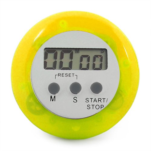Sonline Digital-Magnet LCD Timer Stoppuhr Kueche Kochen Countdown - Gelb
