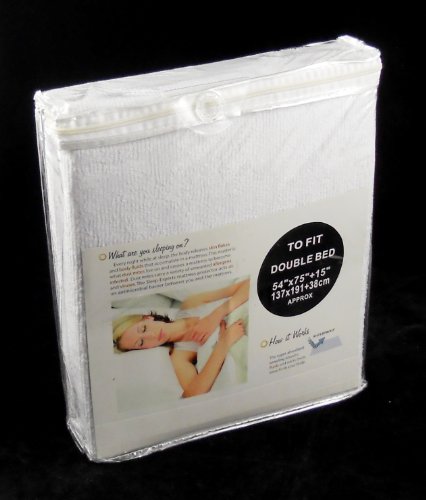 Waterproof Double Bed Size 15" Extra Deep Fitted Mattress Protector Cover