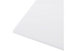 Rebower 305 x 305 x 6mm HDPE Plastic Sheet, High Density Polyethylene Sheet Cutting Board White Solid Block, [for Marine, DIY, Home Floor]