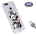 Produktbild Huawei Honor 7X Handyhulle,AireratzeR Ultra Slim Huawei Honor 7X Hulle Schutzhulle TPU Silicone Silikon Hulle TPU Case Schutzhulle Durchsichtig,Ultradunnen Kratzfeste TPU Bumper TPU Schutz Handy Hulle [Netter Panda] fur Huawei Honor 7X (Weis (Transparent))+ Free USB Cable