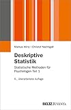 Image de Deskriptive Statistik: Statistische Methoden für Psychologen Teil 1 (Juventa Paperback)