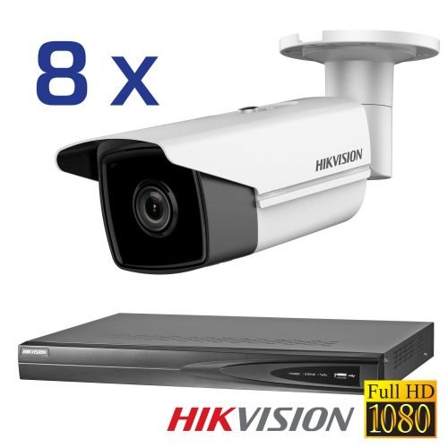 Preisvergleich Produktbild 8x Hikvision DS-2CD2T42WD-I5(4mm) 4 MP Bullet Überwachungsset