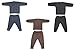 Littly Front Open Kids Thermal Top & Pyjama Set for Baby Boys & Baby Girls, Pack of 3 (Dark Colors) RS.699.00