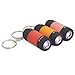 Produktbild COM-FOUR® 3x Mini LED Taschenlampe als Schlüsselanhänger in orange, rot und pink, 5,5cm mit Batterien (03 Stück - Mix 2)