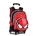 Produktbild Spiderman Printed Elementary Trolley Rucksack Kinder Schule Rolling Bag Primary Wheeled Book Bag FüR Jungen Und MäDchen Kinder Trolley Bag Rucksack 5-12 Jahre Alt Black- 6 Wheels