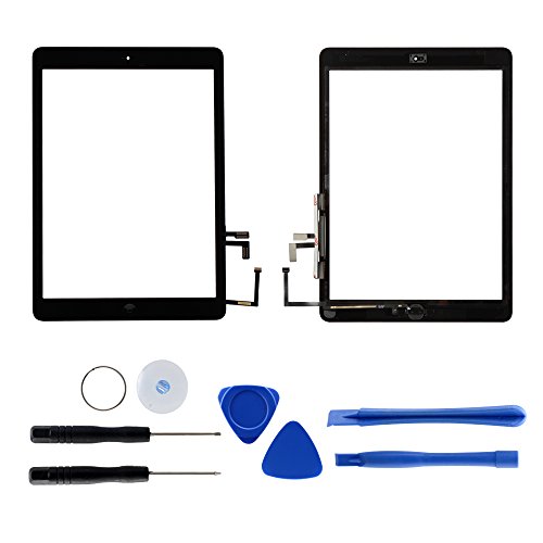 Outils-Dazone® - Pantalla táctil adhesiva completa digitalizadora para iPad Air con botón Home Chip IC, cable flexible