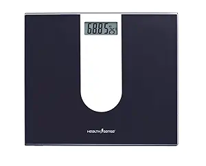 HealthSense PS117 Digital Body Weight Bathroom Scale (Black/Gray)