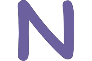 Kleckerliese Alphabet Buchstaben 6cm selbstklebende Aufkleber Wandtattoo Wanddekoration Kinderzimmer STICKER N - Höhe 6cm, Farbe Lila