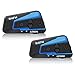 Price comparison product image LX- B4FM Motorcycle helmet intercom bluetooth, Motorbike BT helmet intercom with FM,Up to 4 Rider talk AT THE SAME TIME,Support Phone Calls, GPS,Music,Great for KARTING and Riding,Skiing,Dual Pack