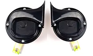 SHOP4U Windtone Horn for Hero Splendor Plus Passenger Car (Black) -Set of 2