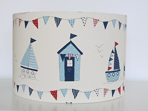 Handmade Blue Boat Lighthouse Beach Hut Yacht Lampshade Lightshade Choice of Colours Available