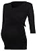 Happy Mama. Women's Maternity Nursing 2in1 Bolero Top Shirt 3/4 Sleeve. 458p (Black, UK 10, M)