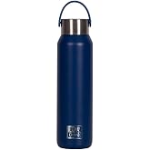 Oxford B-2GO Thermal Water Bottle, Ceramic Coating, Thermal up to 24h Cold and 12h Heat, 600 ml, Top Handle, Navy