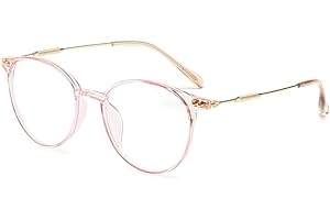 NYXPHY Modische Blaulichtfilter Kurzsichtige Brille für Damen Herren Leichte TR90 Metall Kombination Fernbrille Myopie Computer mit ovalem