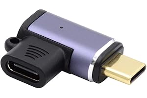 NFHK Złącze magnetyczne 40 Gb/s USB 4 typ C męski do żeńskiego 90 stopni lewy prawy kątowy adapter do laptopa telefon 100 W moc danych wideo 8K
