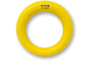 WEPO Anillo de Juguete para Perros, diámetro de 15 cm, Color Amarillo, Juguete de Lanzamiento para Perros, Juguete Interactivo para Perros
