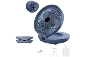 Eteslot Wall Fan, Household -use Kitchen Fan, Wall Mounted Desktop Fan, Extremely Quiet Air Circulation Fan with Dual Use and Oscillating Function