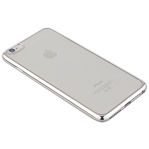 iPhone 6/6s TPU Silikon Handy Tasche Case Schutz Hülle Cover Ultraslim Handytasche Transparent mit farblich Rund Rahmen Bumper (iPhone 6/6s 4,7″, Silber) - 2