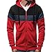 Produktbild Herren Mäntel JiaMeng Herbst Winter Patchwork Zipper Hoodies mit Kapuze Sweatshirt Pullover Top Bluse Trainingsanzüge