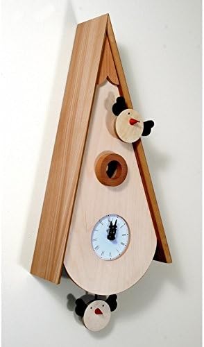 Clock with cuckoo '113 Birds in Beech and Birch in different colours pirondini Made in Italy