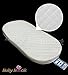 Anti-Bacterial Baby Oval Shape Moses Basket Foam Mattress 74 x 28 x 4cm with Quilted Breathable Zip Cover