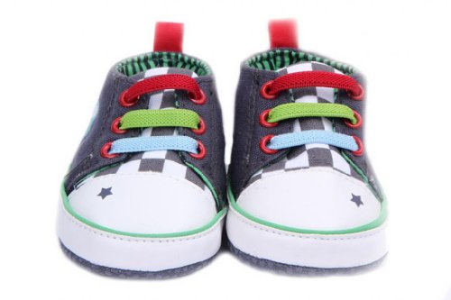 Bigood Baby Slip-on Frog Anti-Slip Shoes First Walker Sneakers 13cm Black