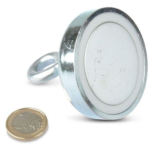 Ösenmagnet Ø 60 mm NEODYM – Zink – hält 110 kg - 2