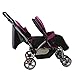 FoxHunter Baby Toddler Tandem Double Stroller Twin Pushchair Pram Buggy Travel With Rain Cover Purple New