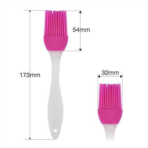 [4er-Pack] Silikon Pinsel / Deallink Backen Gebäck und Grillbürsten Grill Backpinsel mit 4 Farben / weich und langlebiges Gut Küchenzubehör hitzebeständig und Essential Kochen Küchenutensilien Spülmaschinenfest - 6