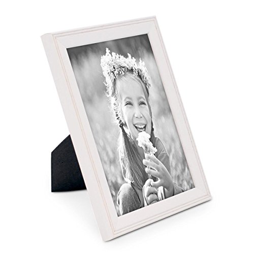 Landhaus-Stil Bilderrahmen-Set 15×20 cm Weiss Massivholz 3er Set - 5