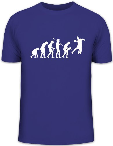 Shirtstreet24, EVOLUTION HANDBALL, EM WM Sport Funshirt, Größe: L, indigo