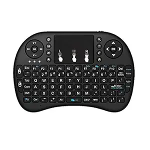 ShopAIS Mini Wireless Keyboard and Mouse(Touchpad) with Smart Function for Smart Tv, Android Tv Box, Raspberry-Pi, Android & iOS Devices - (Black)