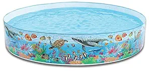 Crazy Toys Kid's Plastic Water Bath Tub Swimming Pool (Multicolour, 4 Feet)