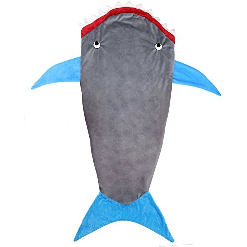 Janecrafts Kinder Hai Decke Flanell Tier geformt Mermaid Schwanz Blanket