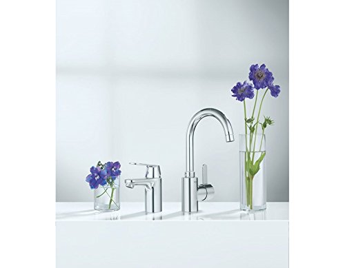 Grohe Eurosmart Cosmopolitan Waschtischarmatur, mit Zugstange, hoher Auslauf, Schwenkbereich 100°,Wasserhahn, Armatur, Waschtischarmatur, Waschbecken, Mischbatterie, Wasserkran (32830000) - 5