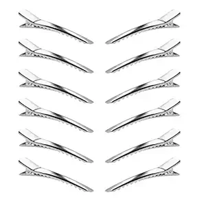 Adorox 100 Piece 2.5 Inch Silver Alligator Hair Clips