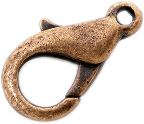 10105 / 10 x 12 mm lobster claw clasps - copper