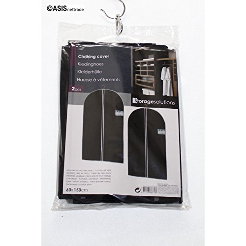 Kleidersäcke Kleiderschutzhüllen – 4 Stück – 150 cm lang x 60 cm breit – Farbe: schwarz - 3