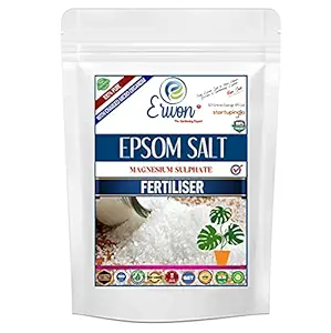 Erwon Epsom Salt Magnesium Sulphate 100% Pure, Premium Powerful Fertilizer for Overall Growth of Plants with Charged Micro-Organism (200 gm)