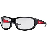 Milwaukee - Lunettes De Protection Anti-rayures Et Anti-buée - Taille Unique - Rouge - Normes EN166/EN170