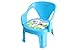 Toddlers Plastic Dining Chair With Cushion (Blue)