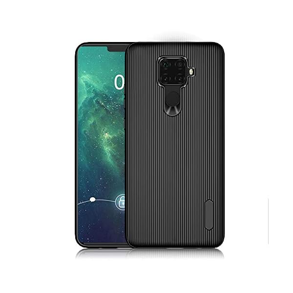 A-VIDET Hülle für Huawei Mate 30 lite,Ultradünnes Silikon Mattierte Softschale Rundumschutz Anti-Fall Anti-Fingerabdruck Gehäuse Einfache Rückenschutzhülle für Huawei Mate 30 lite (Schwarz)