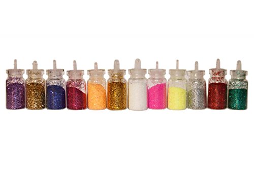 Effect Beauty 12 x Mini Nail Art Bottles - Glitter Dust