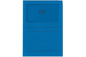 Elco Lot de 100 Pochettes coins avec fenêtre 120 g/m² 22 x 31 Bleu Foncé
