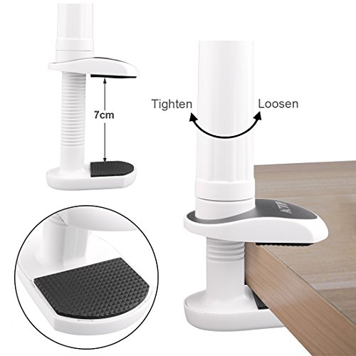 ACTOPP iPad Halterung Mehrfunktional Abnehmbar iPad Halter Ständer mit 120cm Schwanenhals 360 Drehen Tablet Halterung Kindle Halterung Handyhalter Handy Halterung Tablet Halter - 3