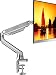 Produktbild ONKRON Monitor Tischhalterung für 17" - 32" Zoll LED OLED LCD PC Monitore Mechanischfeder Schwenkbar Neigbar Höhenverstellbar Einarm VESA bis zum 100x100 mm MS80 Silber