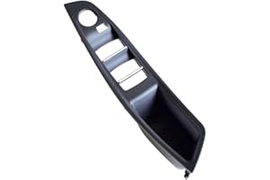 HACREYATU Driver Side Door Handle Window Switch Armrest Panel,Driver Seat Button Switch Frame Storage Box for BMW 5 Series F10 F11 520 523 525 528 530 535 2010-2016 (Off-White) (Driver Side(Front Right))